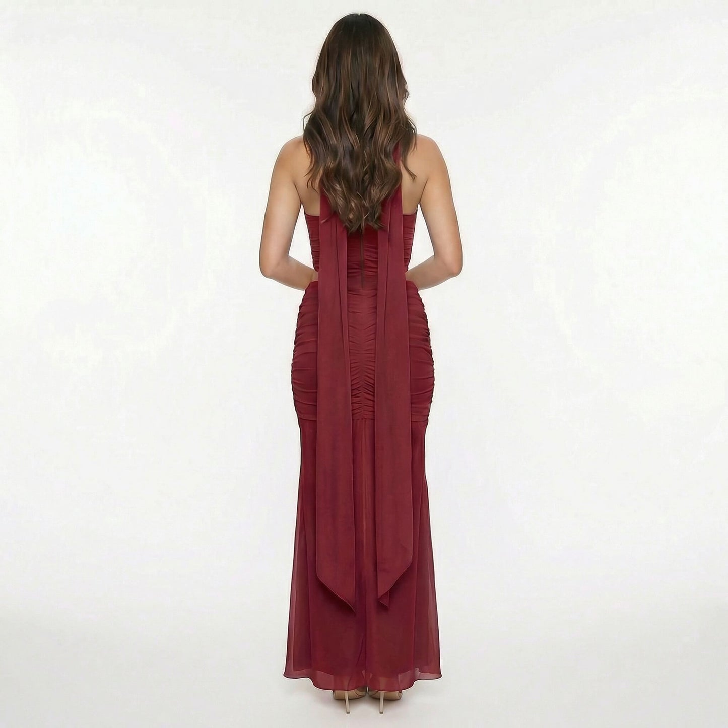 Océane | Women’s Mesh Corset Maxi Skirt Set, Boned