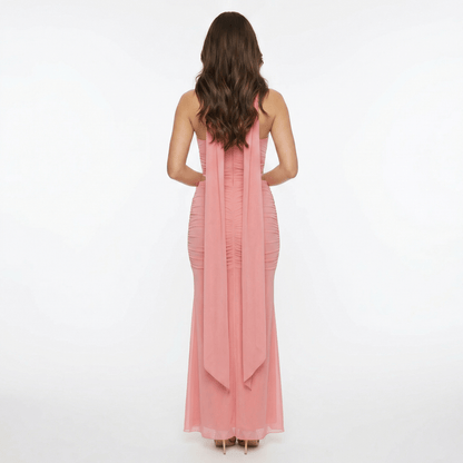 Océane | Women’s Mesh Corset Maxi Skirt Set, Boned