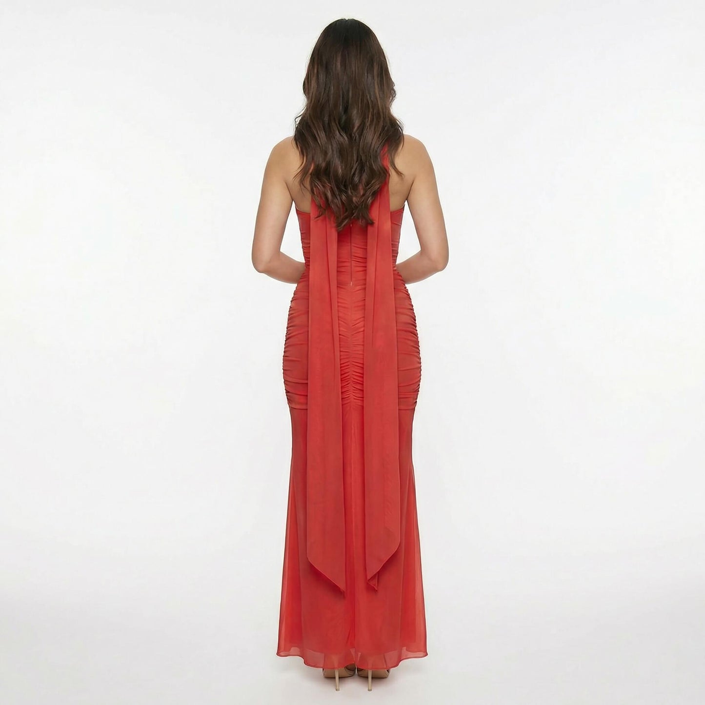Océane | Women’s Mesh Corset Maxi Skirt Set, Boned