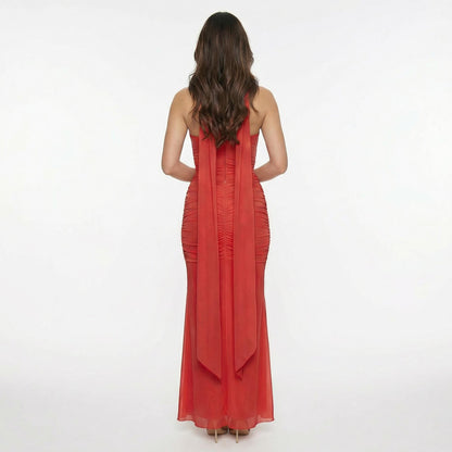 Océane | Women’s Mesh Corset Maxi Skirt Set, Boned