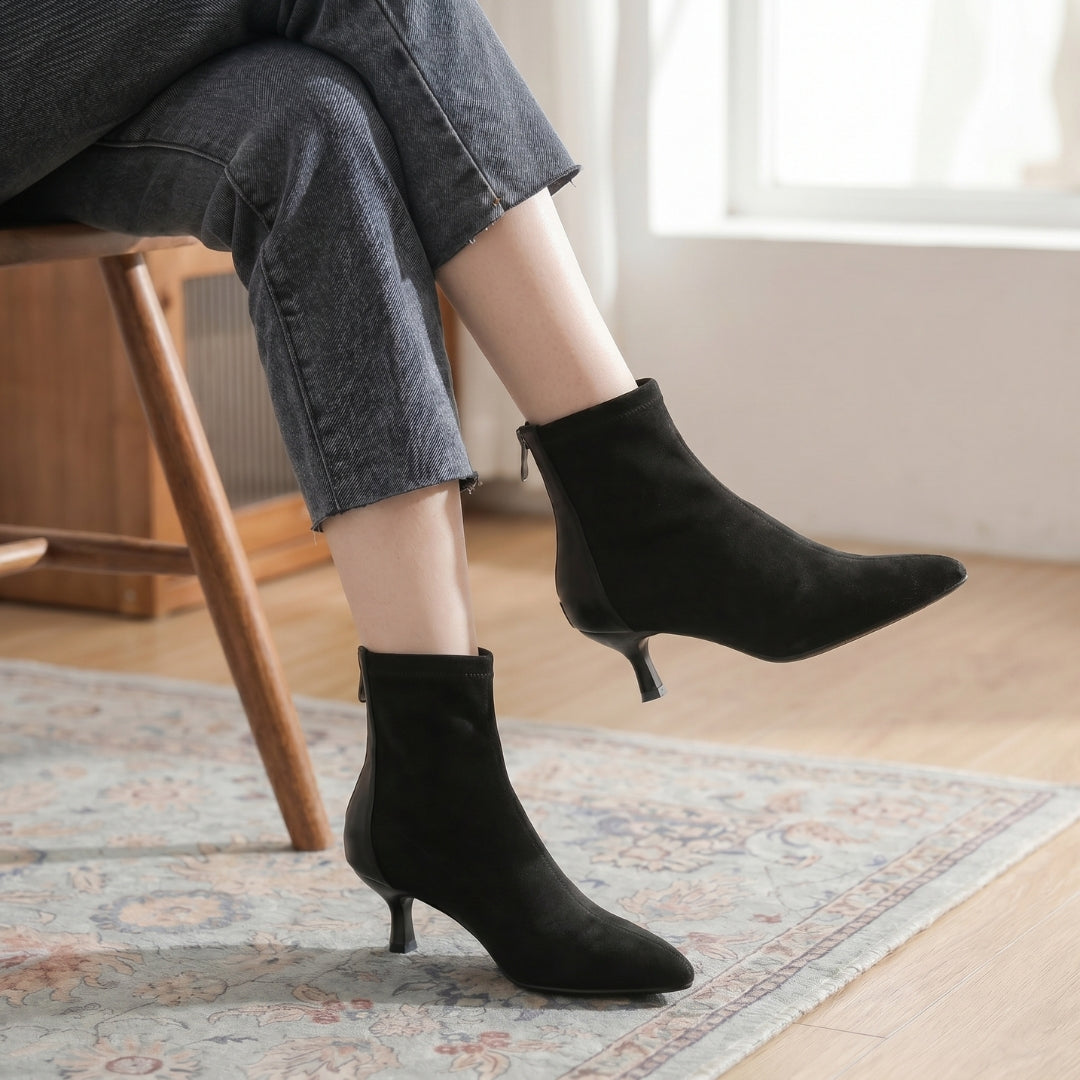 Odette Women’s Suede Pointed-Toe Ankle Boots