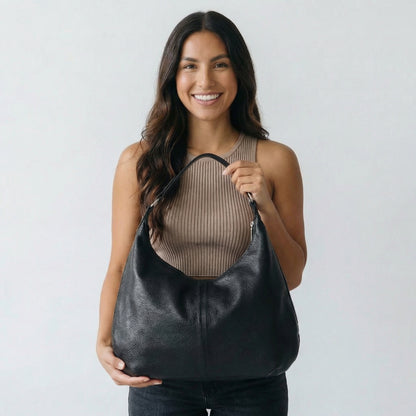 Odette | Women’s Vegan Leather Hobo Bag Zip