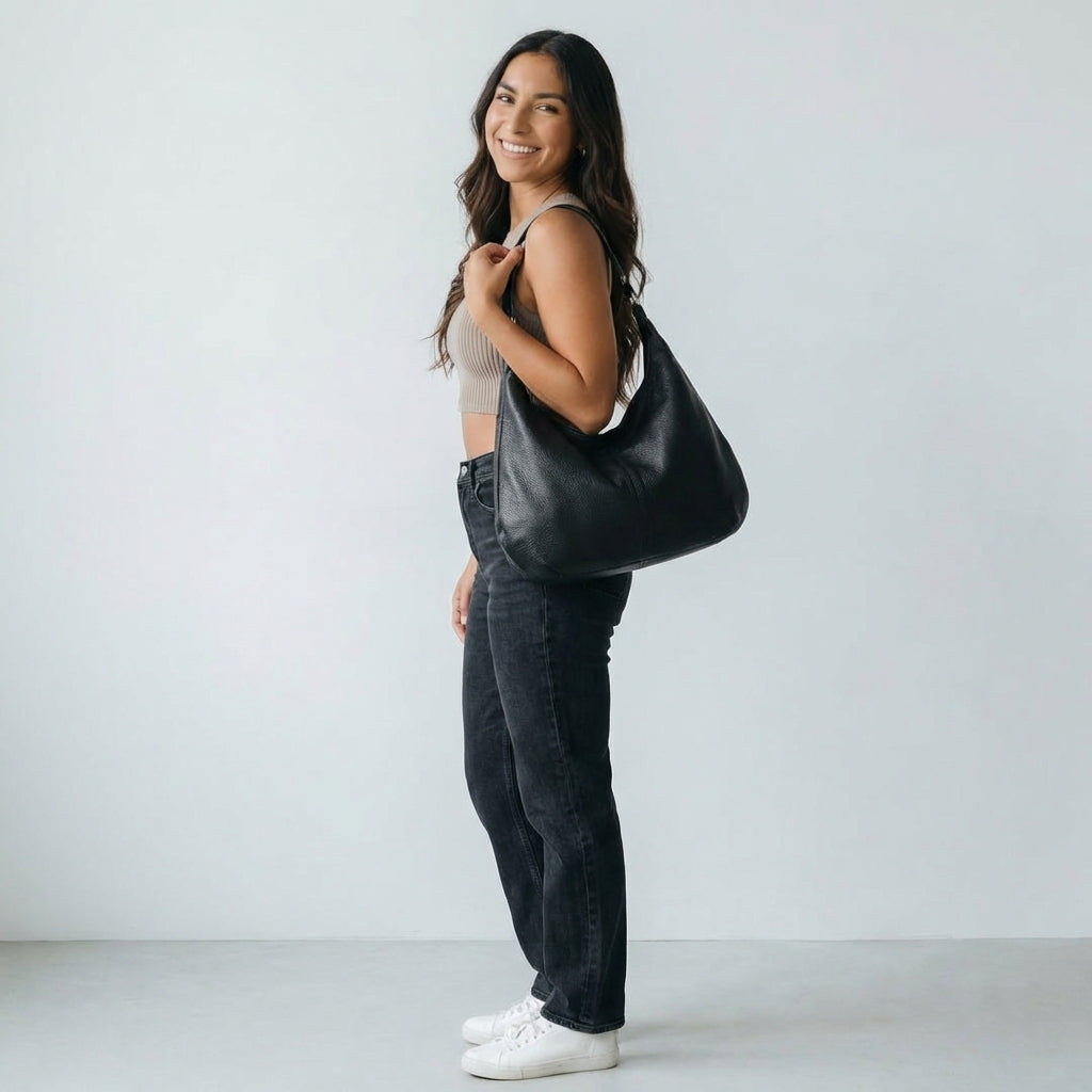 Odette | Women’s Vegan Leather Hobo Bag Zip