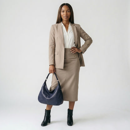 Odette | Women’s Vegan Leather Hobo Bag Zip