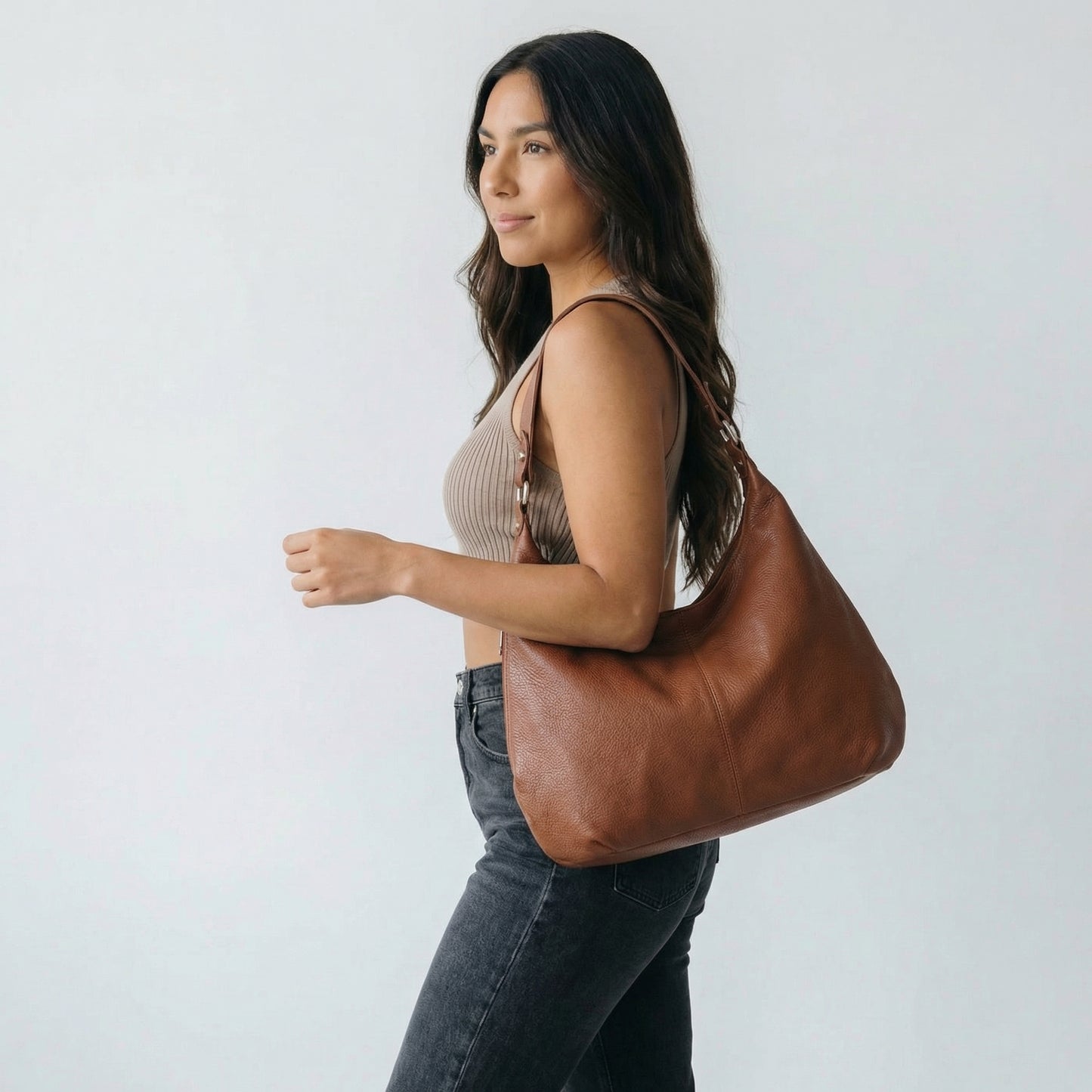 Odette | Women’s Vegan Leather Hobo Bag Zip