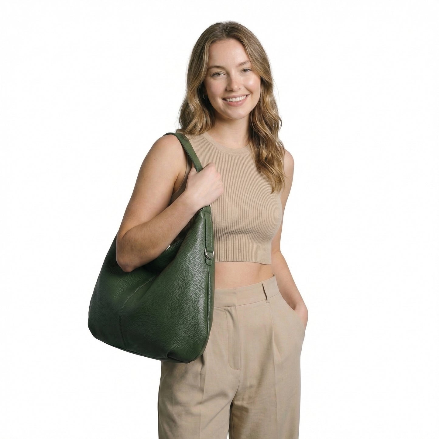 Odette | Women’s Vegan Leather Hobo Bag Zip