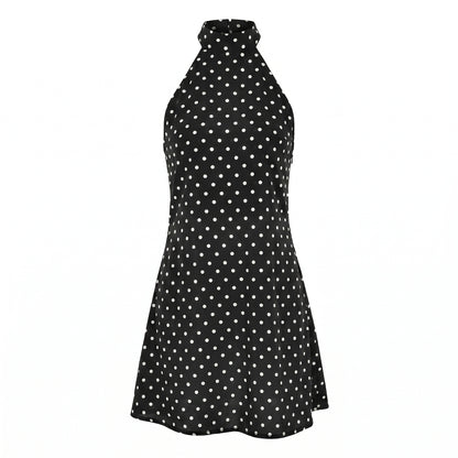 Remi Women's Mini Dress Polka Dot Bodycon, Halter Neck