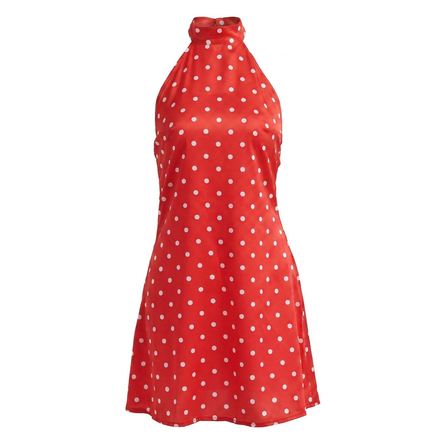 Remi Women's Mini Dress Polka Dot Bodycon, Halter Neck