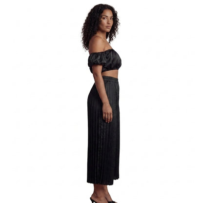 Rosalie Women’s Off-Shoulder Pleated Pants Set