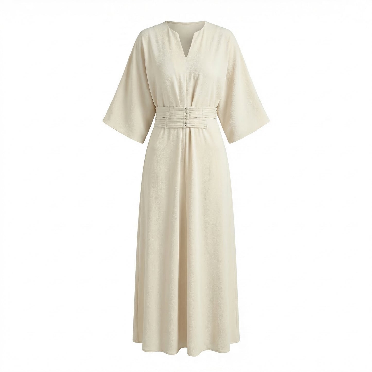 Rosalie | Women’s Polyester Maxi Dress Belted V-Neck