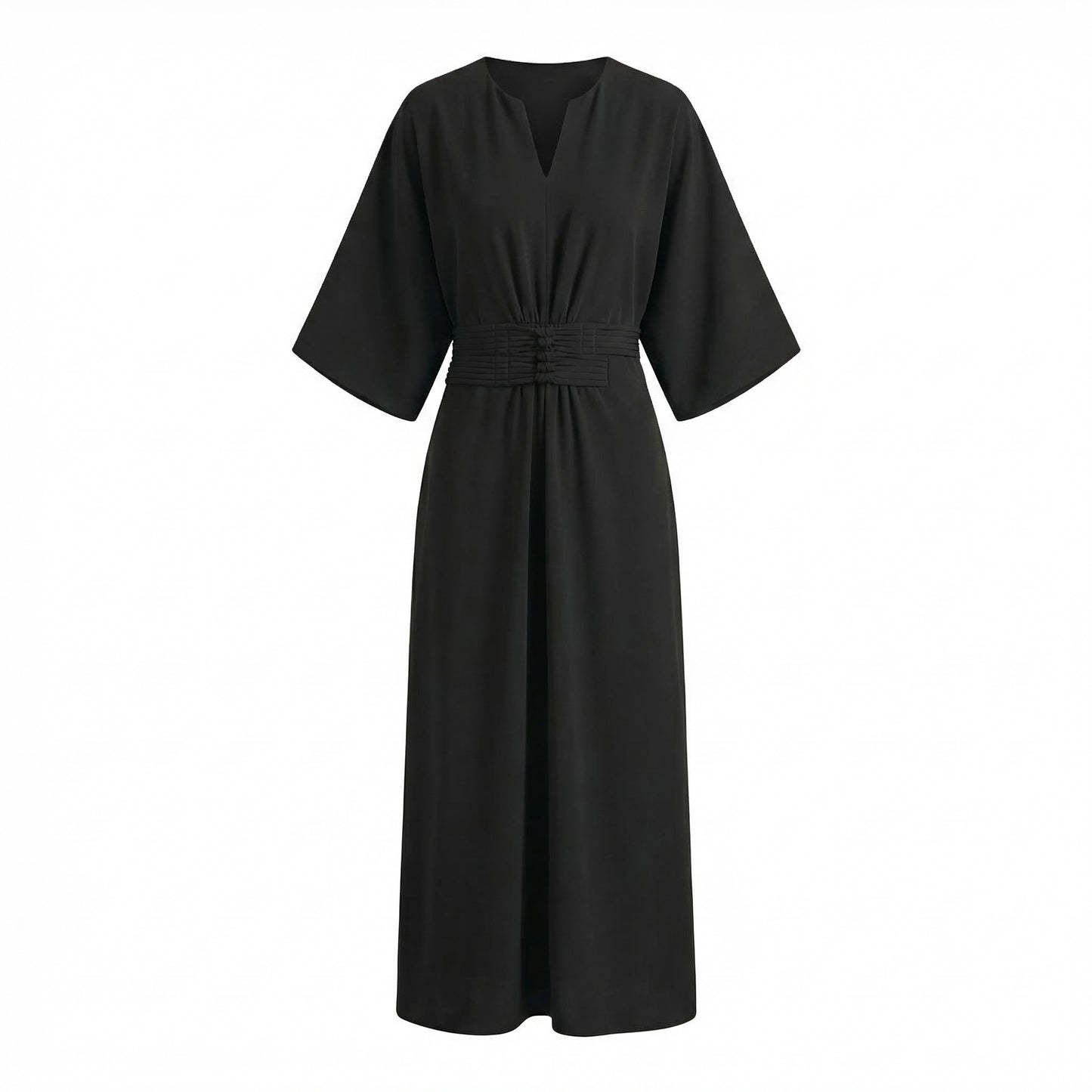 Rosalie | Women’s Polyester Maxi Dress Belted V-Neck