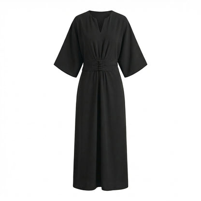 Rosalie | Women’s Polyester Maxi Dress Belted V-Neck