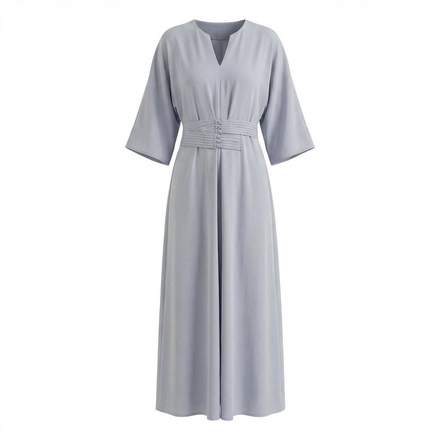 Rosalie | Women’s Polyester Maxi Dress Belted V-Neck