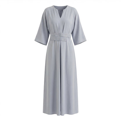 Rosalie | Women’s Polyester Maxi Dress Belted V-Neck
