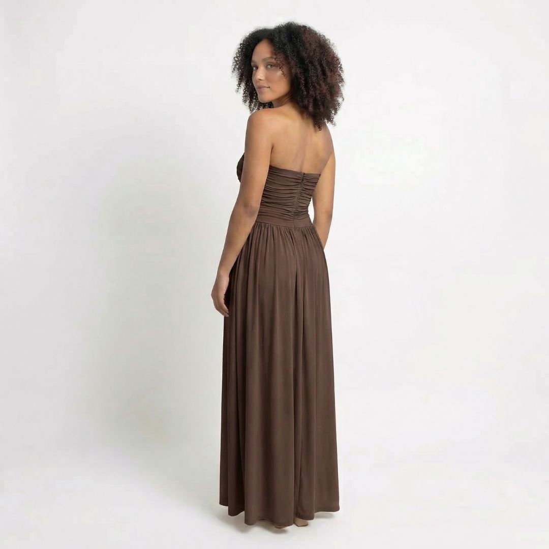 Sabine | Women’s Ruched Maxi Dress with Shirring