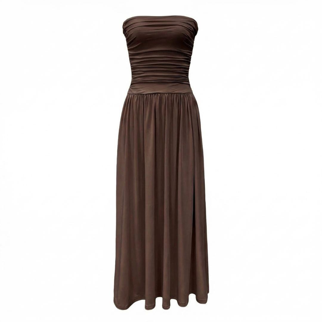 Sabine | Women’s Ruched Maxi Dress with Shirring
