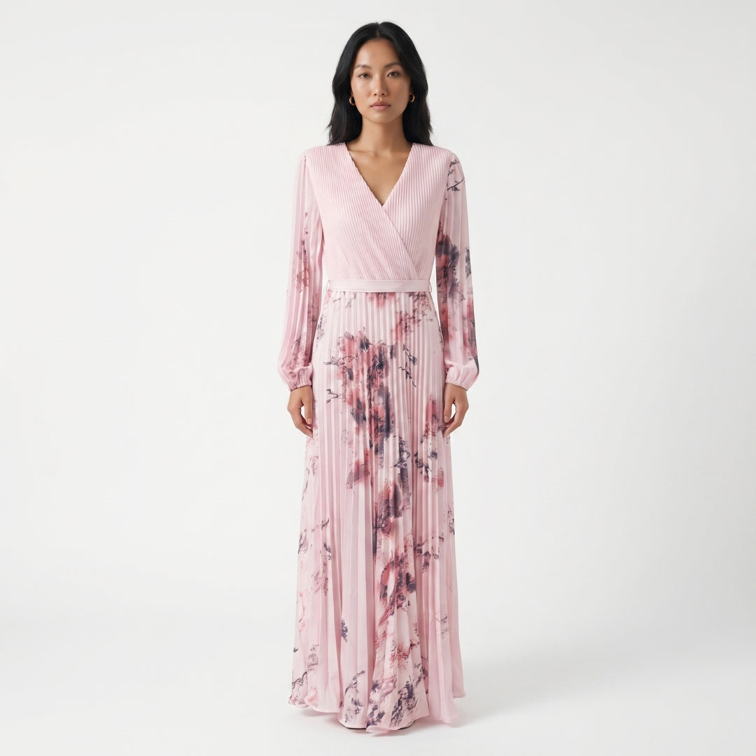 Seraphine Women’s Printed Long-Sleeve Maxi Dress