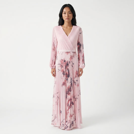 Seraphine Women’s Printed Long-Sleeve Maxi Dress