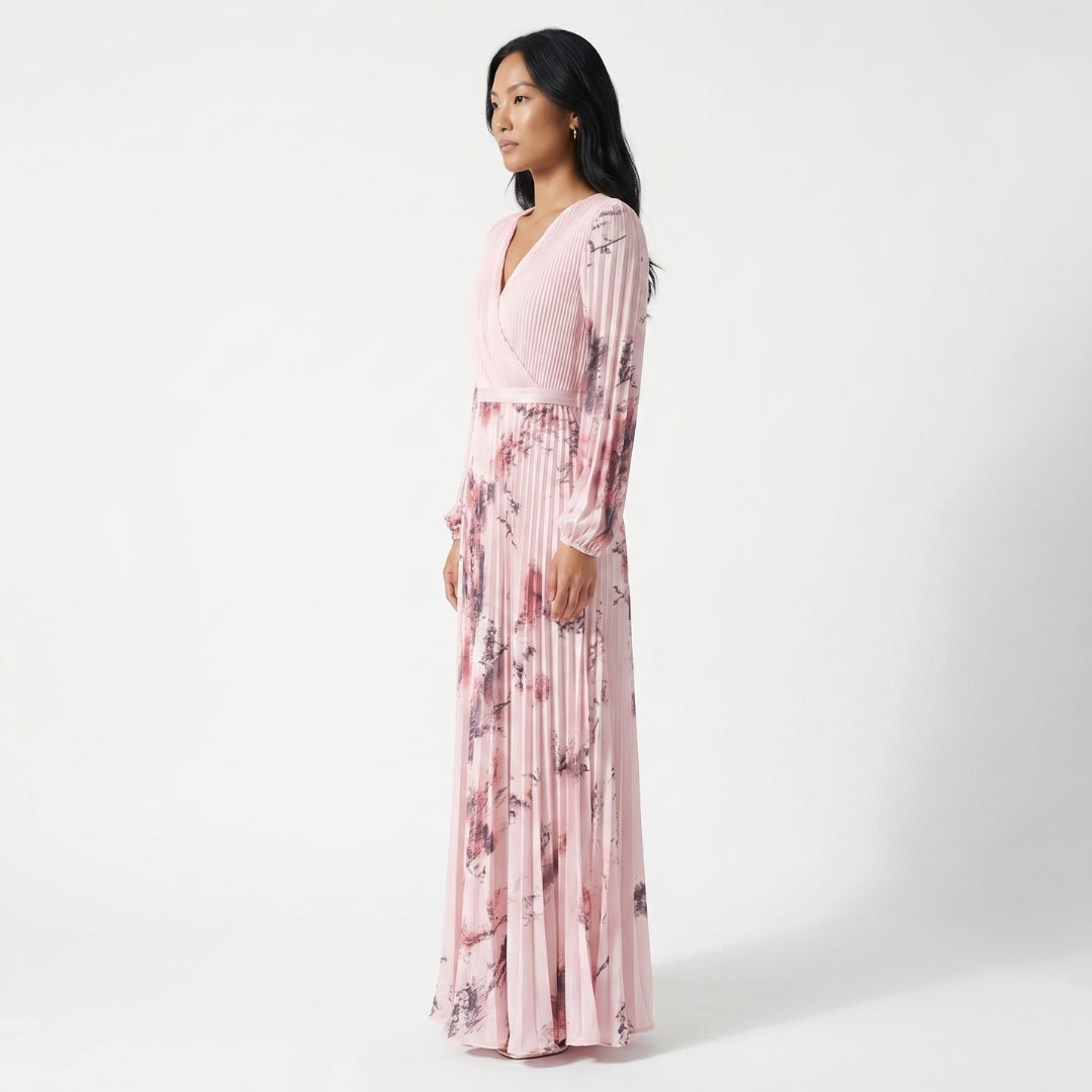 Seraphine Women’s Printed Long-Sleeve Maxi Dress