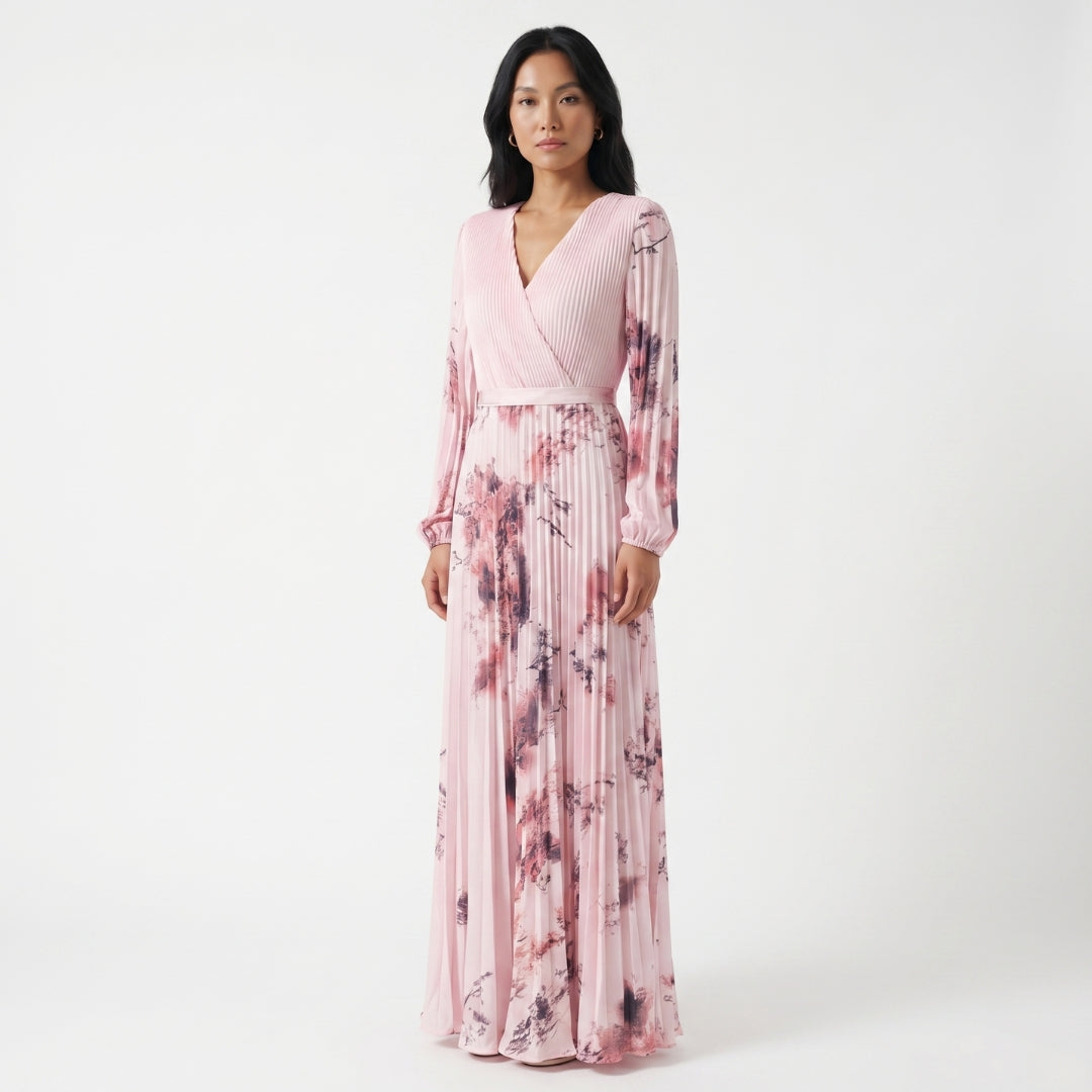 Seraphine Women’s Printed Long-Sleeve Maxi Dress