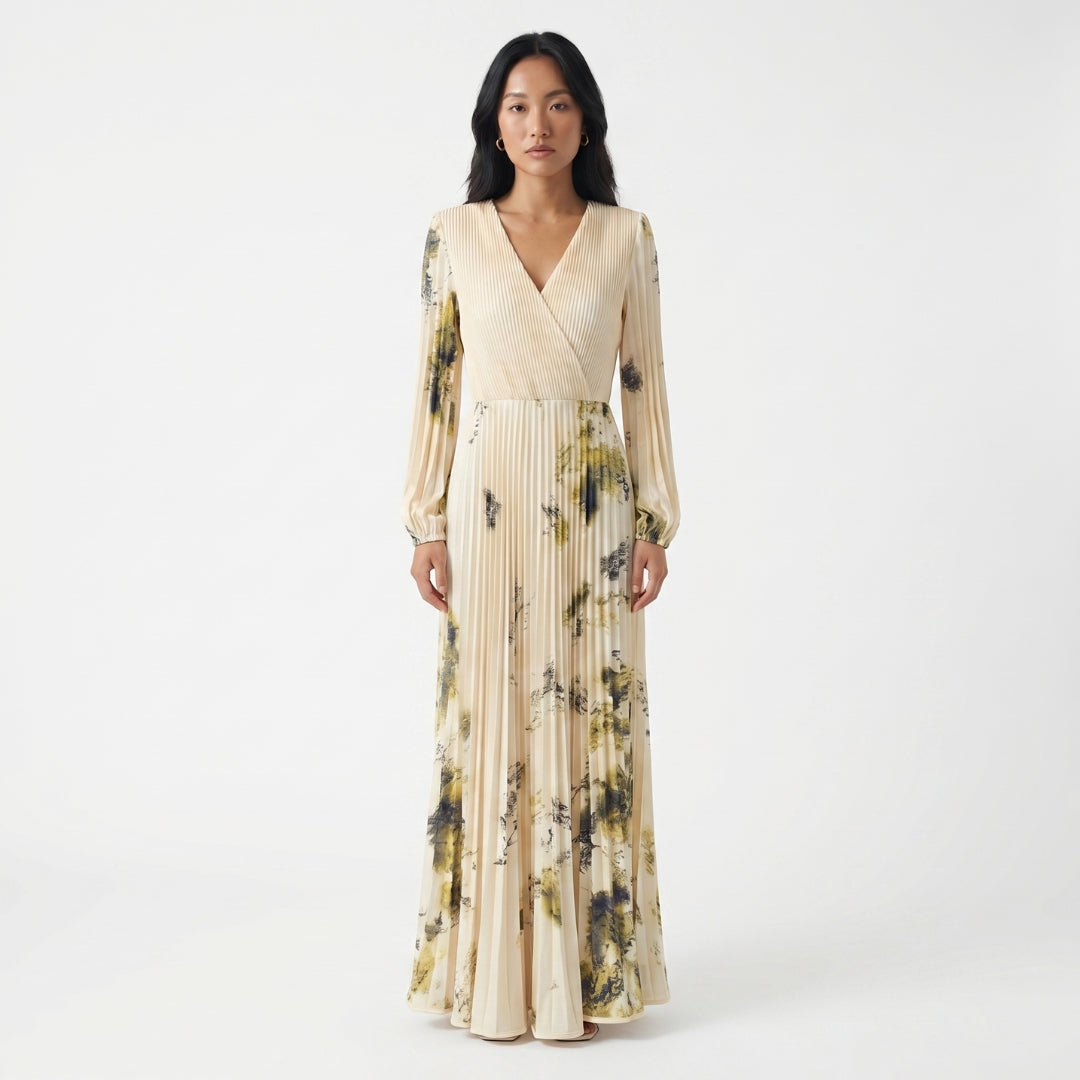 Seraphine Women’s Printed Long-Sleeve Maxi Dress