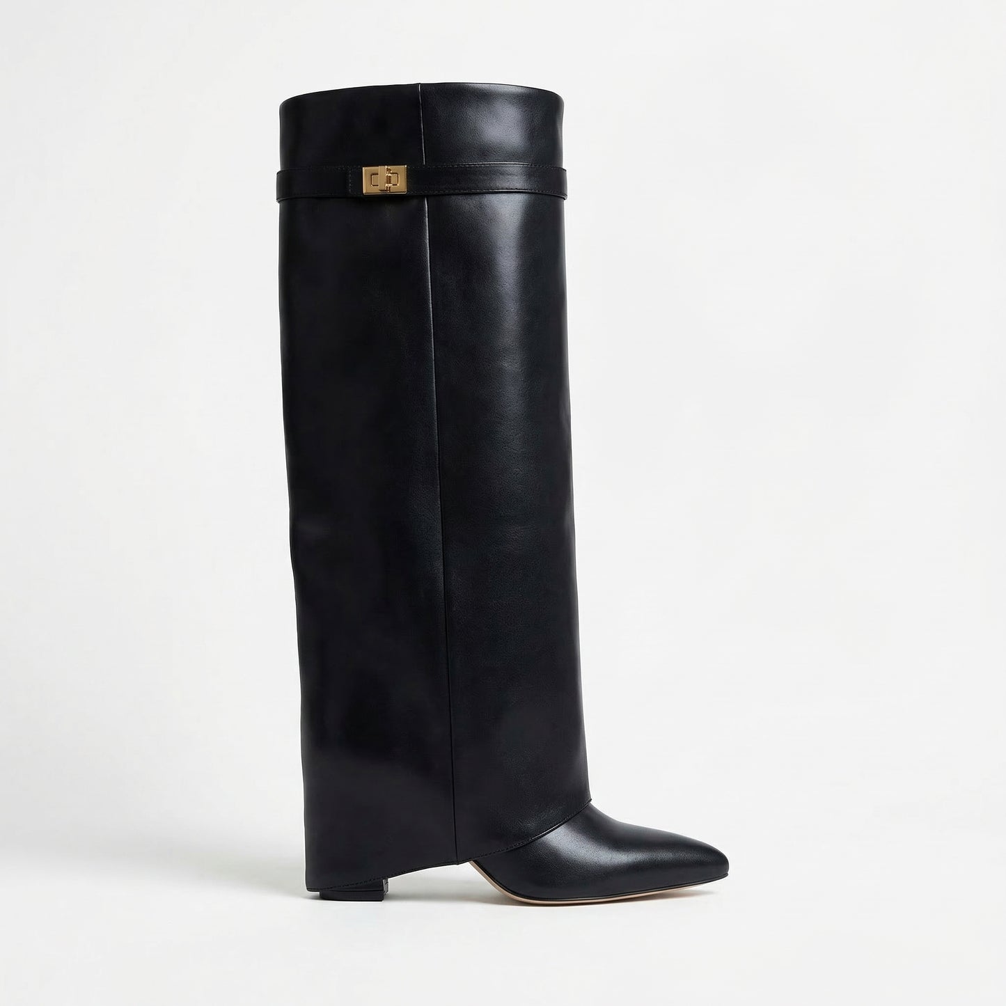 Séverine Women’s Leather Knee-High Boots Buckle