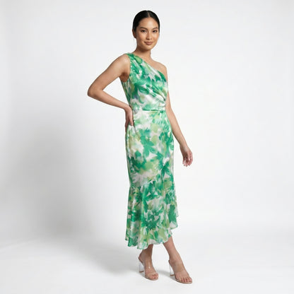 Solène Women’s One-Shoulder Printed Midi Dress