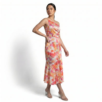Solène Women’s One-Shoulder Printed Midi Dress