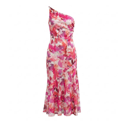 Solène Women’s One-Shoulder Printed Midi Dress