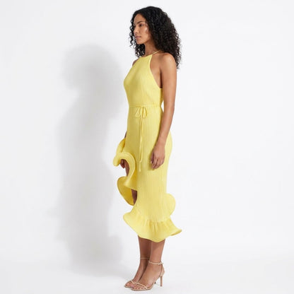 Solène Women’s Ribbed Knit Sleeveless Midi Dress