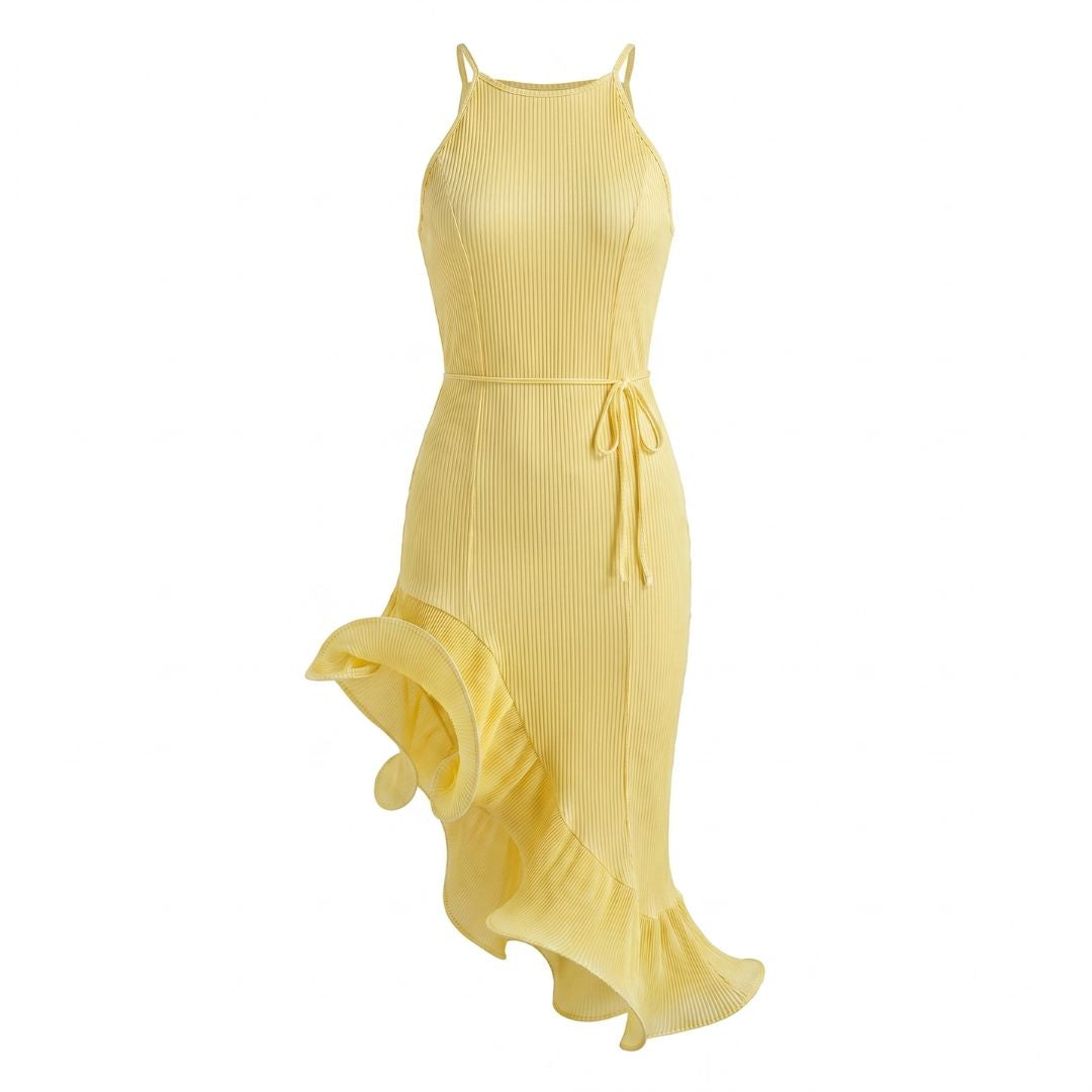 Solène Women’s Ribbed Knit Sleeveless Midi Dress