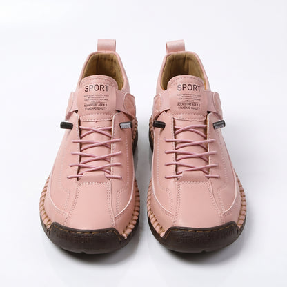 Stride Women's Casual Sneakers Hand-Stitched Flat, Lace-Up