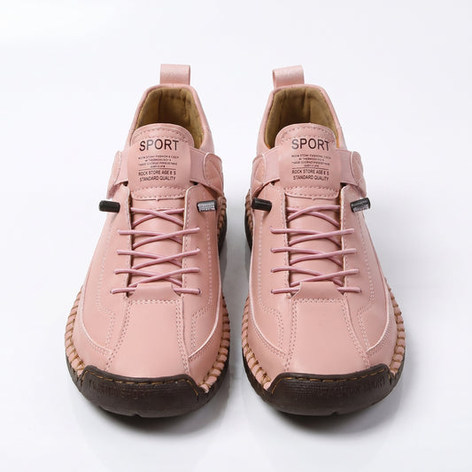 Stride Women's Casual Sneakers Hand-Stitched Flat, Lace-Up
