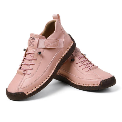 Stride Women's Casual Sneakers Hand-Stitched Flat, Lace-Up