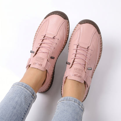 Stride Women's Casual Sneakers Hand-Stitched Flat, Lace-Up