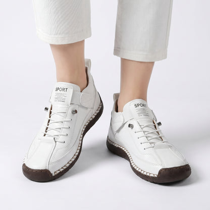 Stride Women's Casual Sneakers Hand-Stitched Flat, Lace-Up