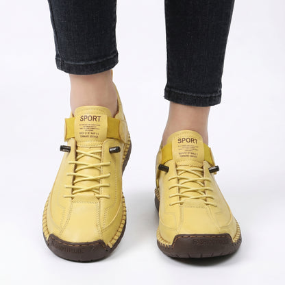 Stride Women's Casual Sneakers Hand-Stitched Flat, Lace-Up