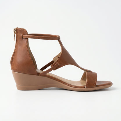 Talia Women's Comfort Wedge Sandals Ankle Strap, Open Toe