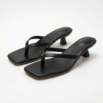 Véronique | Women’s Thong Kitten-Heel Sandals Slip-On