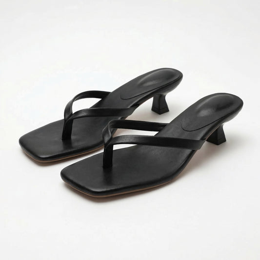 Véronique | Women’s Thong Kitten-Heel Sandals Slip-On