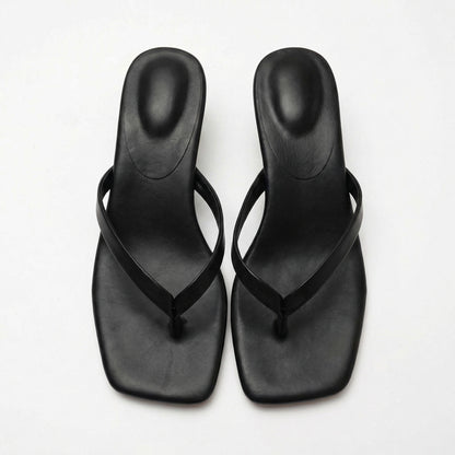 Véronique | Women’s Thong Kitten-Heel Sandals Slip-On