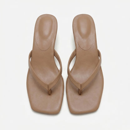 Véronique | Women’s Thong Kitten-Heel Sandals Slip-On