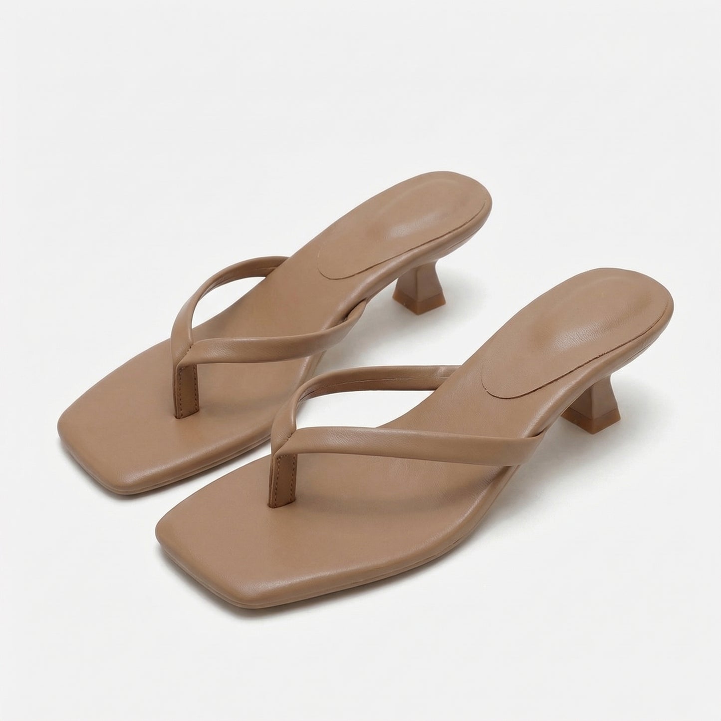 Véronique | Women’s Thong Kitten-Heel Sandals Slip-On