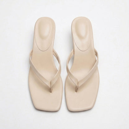 Véronique | Women’s Thong Kitten-Heel Sandals Slip-On