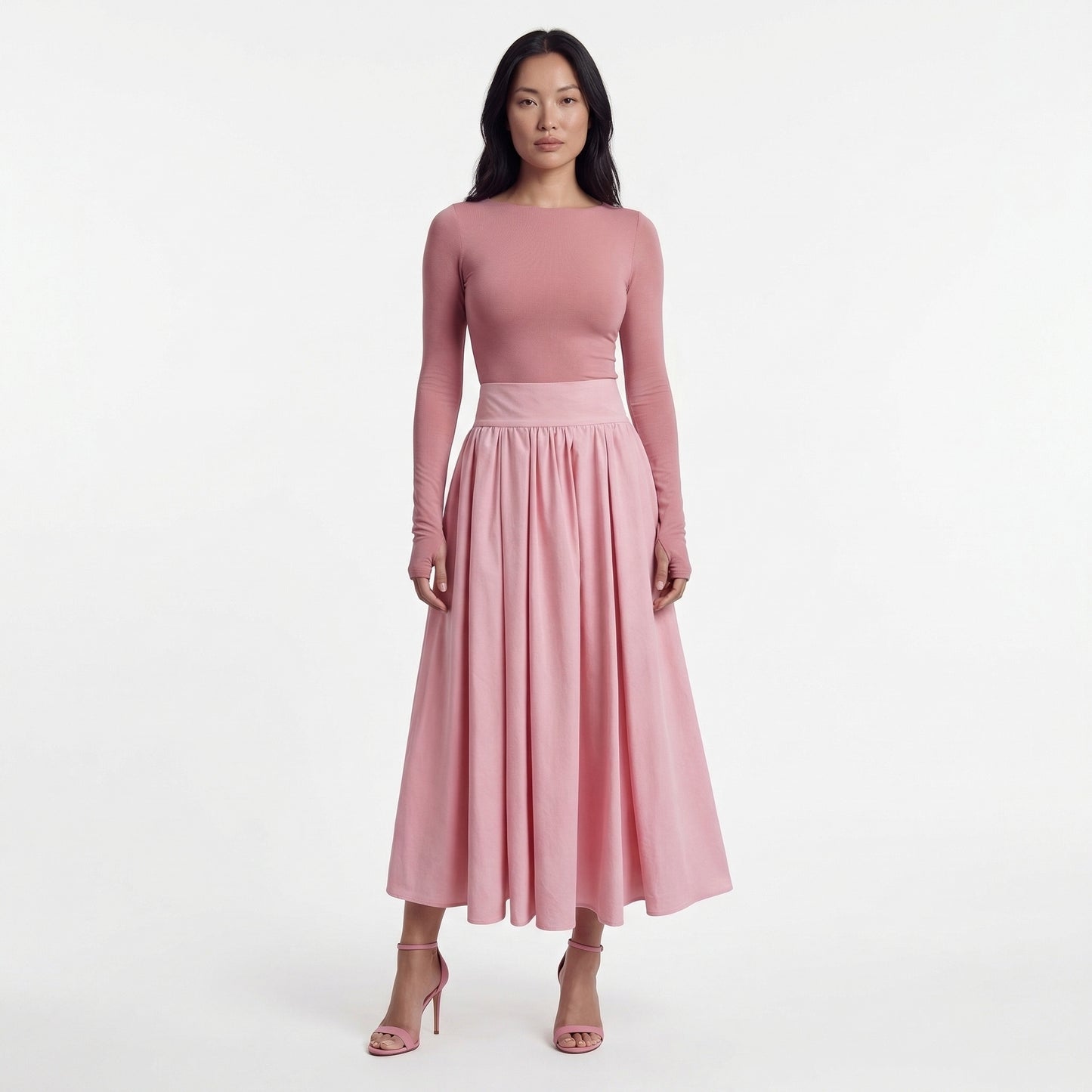 Wren Women’s High-Waist Maxi Skirt Zip