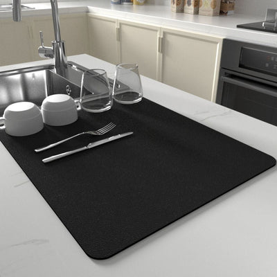 Absorbent Dish Drying Mat - Black