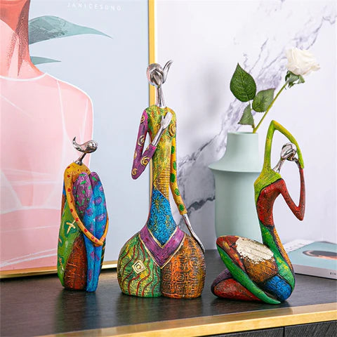 Abstract Women Figurine Set