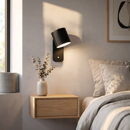 Adjustable Hardwired Cylinder Wall Sconce
