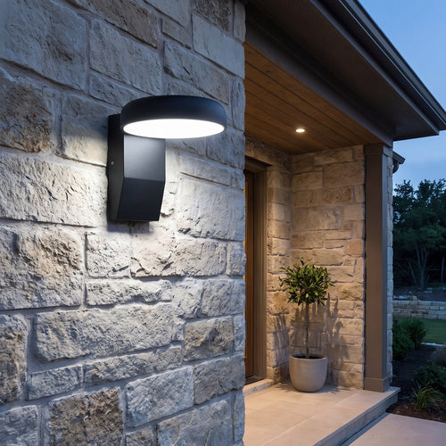 Adjustable IP65 Motion-Sensor Outdoor Wall Light