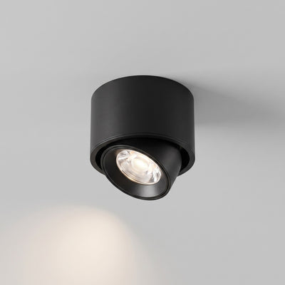 Adjustable LED Flush Mount Ceiling Spotlight - Black
